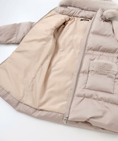 BeBe / べべ ダウンジャケット・ベスト | 【撥水加工】タフタウエストギャザーファーフード中綿コート(100~160cm) | 詳細15