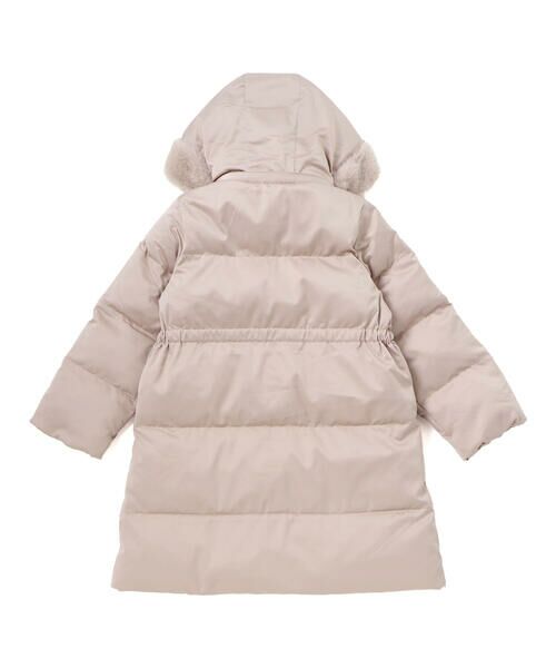 BeBe / べべ ダウンジャケット・ベスト | 【撥水加工】タフタウエストギャザーファーフード中綿コート(100~160cm) | 詳細5