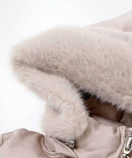 BeBe / べべ ダウンジャケット・ベスト | 【撥水加工】タフタウエストギャザーファーフード中綿コート(100~160cm) | 詳細7