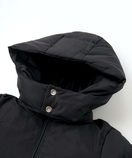 BeBe / べべ ミリタリージャケット・コート | 【撥水加工】タフタ切り替えロゴプリントフード中綿コート(100~160cm) | 詳細2