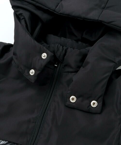 BeBe / べべ ミリタリージャケット・コート | 【撥水加工】タフタ切り替えロゴプリントフード中綿コート(100~160cm) | 詳細3