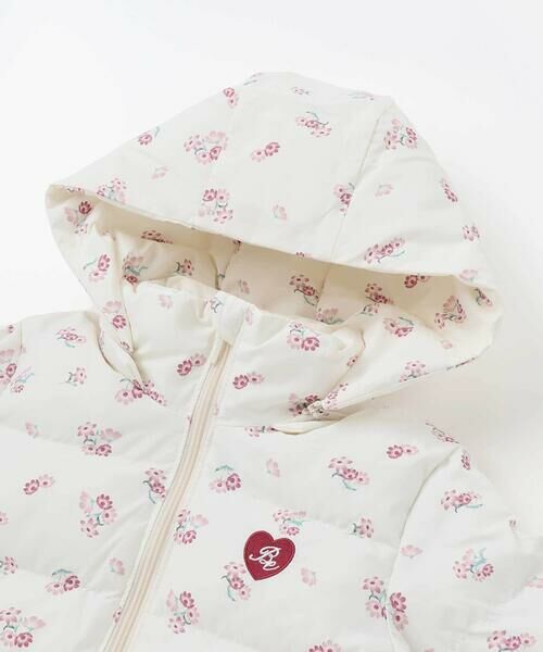 BeBe / べべ ダウンジャケット・ベスト | 【撥水加工】Girlyフラワープリントタフタフード中綿コート(90~150cm) | 詳細11