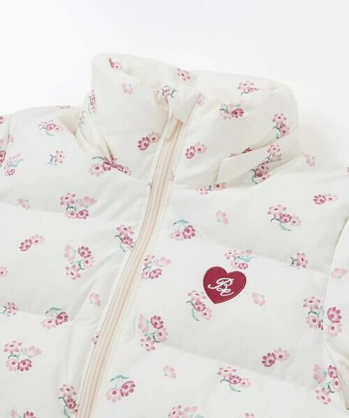 BeBe / べべ ダウンジャケット・ベスト | 【撥水加工】Girlyフラワープリントタフタフード中綿コート(90~150cm) | 詳細13