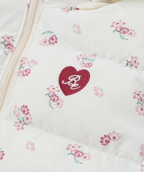 BeBe / べべ ダウンジャケット・ベスト | 【撥水加工】Girlyフラワープリントタフタフード中綿コート(90~150cm) | 詳細14