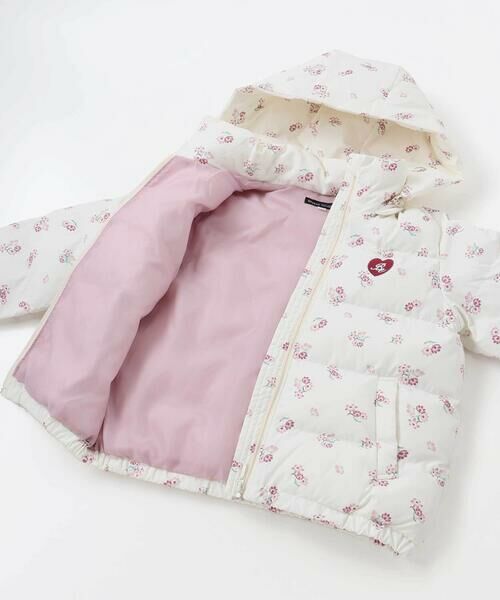 BeBe / べべ ダウンジャケット・ベスト | 【撥水加工】Girlyフラワープリントタフタフード中綿コート(90~150cm) | 詳細18