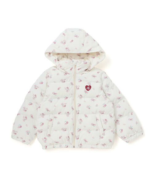 BeBe / べべ ダウンジャケット・ベスト | 【撥水加工】Girlyフラワープリントタフタフード中綿コート(90~150cm) | 詳細9