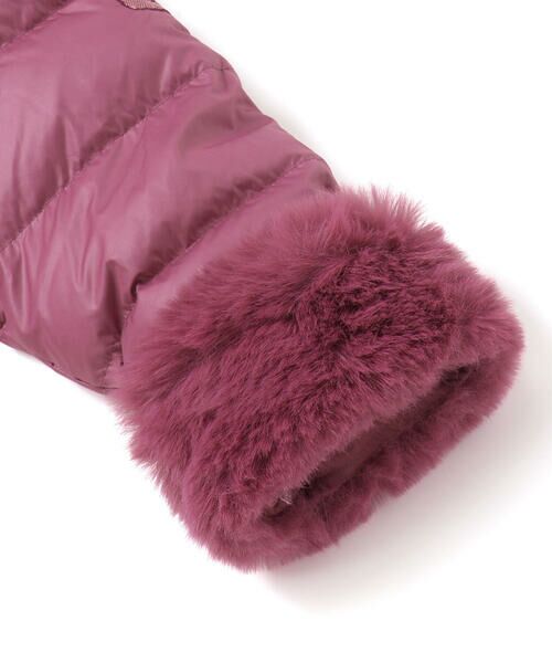 BeBe / べべ ダウンジャケット・ベスト | 【撥水加工】シャイニータフタウエスト切り替えシャギーファーフードダウンコート(90~150cm) | 詳細5