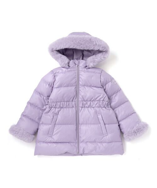 BeBe / べべ ダウンジャケット・ベスト | 【撥水加工】シャイニータフタウエスト切り替えシャギーファーフードダウンコート(90~150cm) | 詳細10