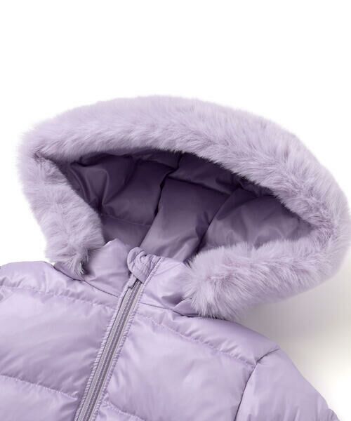 BeBe / べべ ダウンジャケット・ベスト | 【撥水加工】シャイニータフタウエスト切り替えシャギーファーフードダウンコート(90~150cm) | 詳細12