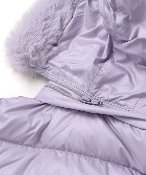 BeBe / べべ ダウンジャケット・ベスト | 【撥水加工】シャイニータフタウエスト切り替えシャギーファーフードダウンコート(90~150cm) | 詳細14