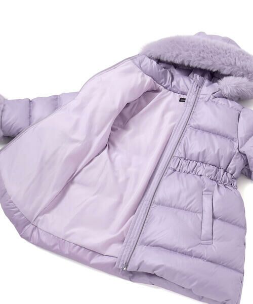 BeBe / べべ ダウンジャケット・ベスト | 【撥水加工】シャイニータフタウエスト切り替えシャギーファーフードダウンコート(90~150cm) | 詳細18