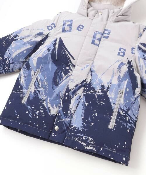 BeBe / べべ ミリタリージャケット・コート | 【撥水加工】アイスバーグプリントフード中綿コート(90~150cm) | 詳細10