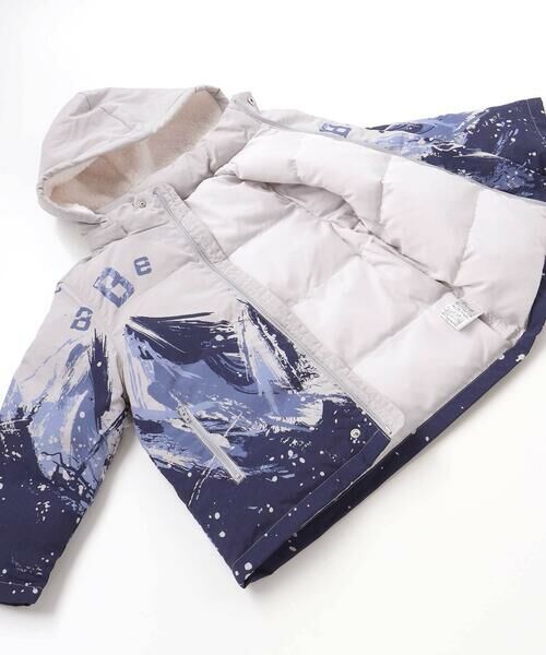 BeBe / べべ ミリタリージャケット・コート | 【撥水加工】アイスバーグプリントフード中綿コート(90~150cm) | 詳細15