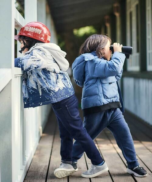 BeBe / べべ ミリタリージャケット・コート | 【撥水加工】アイスバーグプリントフード中綿コート(90~150cm) | 詳細2