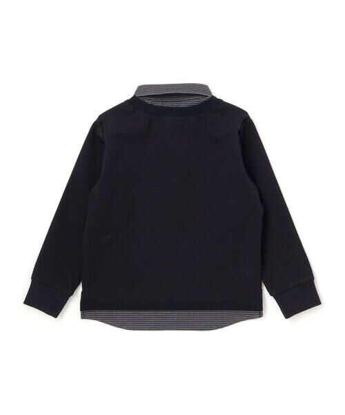 BeBe / べべ スウェット | ポンチ×チェックシャツレイヤード風トレーナー(90~160cm) | 詳細5