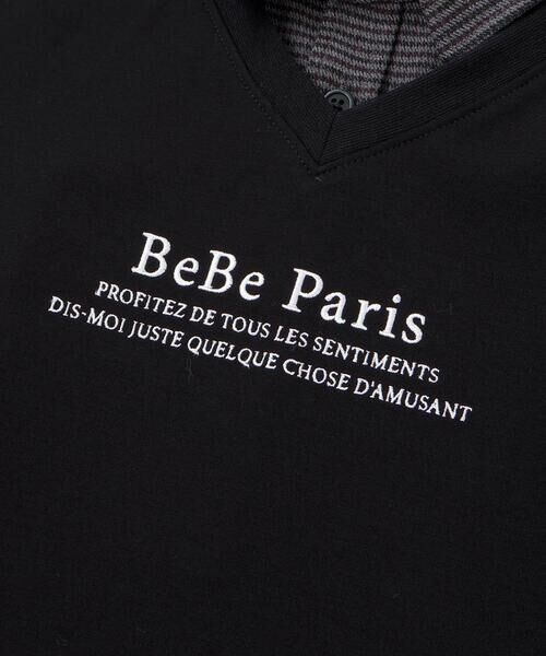 BeBe / べべ スウェット | ポンチ×チェックシャツレイヤード風トレーナー(90~160cm) | 詳細8