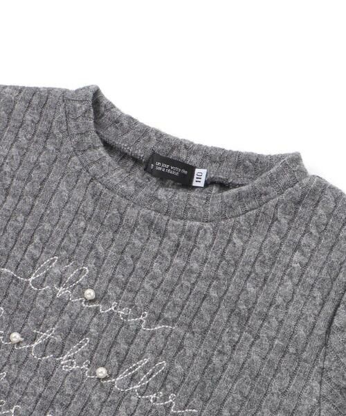 BeBe / べべ ニット・セーター | ケーブル編みカットニットサイドボタンプルオーバー(90~150cm) | 詳細12