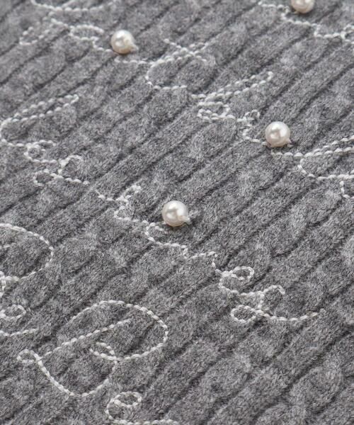 BeBe / べべ ニット・セーター | ケーブル編みカットニットサイドボタンプルオーバー(90~150cm) | 詳細14