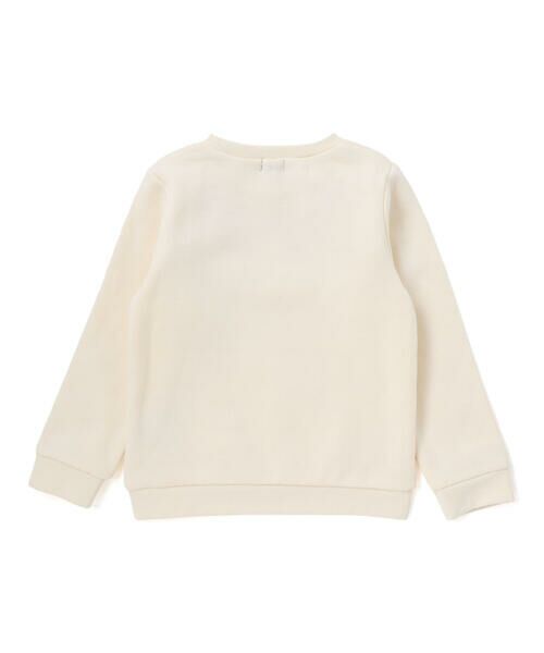 BeBe / べべ スウェット | 裏起毛フラワー刺しゅう切り替えフリルトレーナー(90~150cm) | 詳細1