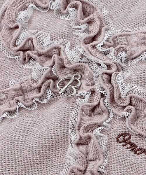 BeBe / べべ スウェット | ラメフリルリボンモチーフトレーナー(90~160cm) | 詳細3