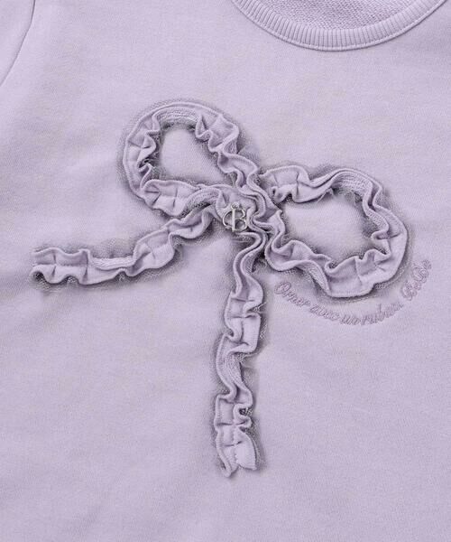 BeBe / べべ スウェット | ラメフリルリボンモチーフトレーナー(90~160cm) | 詳細10