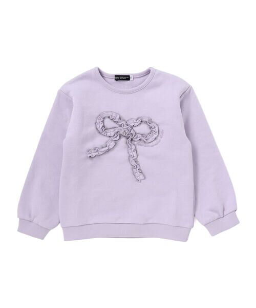 BeBe / べべ スウェット | ラメフリルリボンモチーフトレーナー(90~160cm) | 詳細7