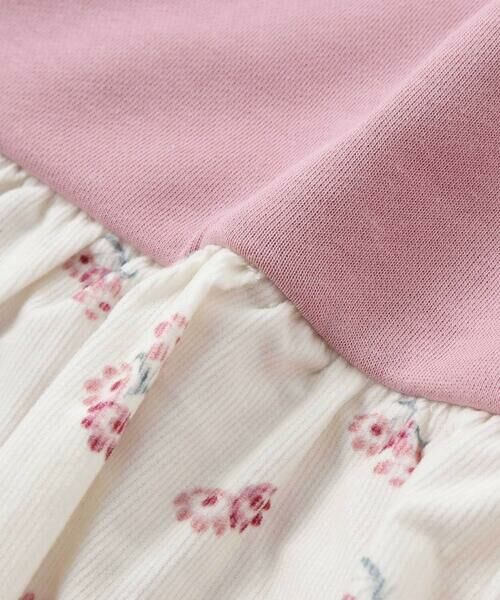 BeBe / べべ スウェット | 【お揃い】シャツコールGirlyフラワープリントドッキングプルオーバー(80~140cm) | 詳細7