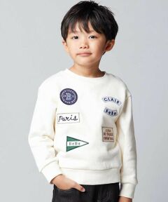 BeBe / べべ スウェット | 裏起毛ペナントワッペントレーナー(90~150cm)