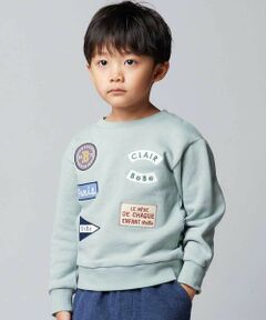 BeBe / べべ スウェット | 裏起毛ペナントワッペントレーナー(90~150cm)