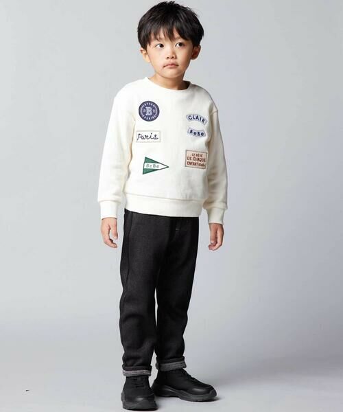 BeBe / べべ スウェット | 裏起毛ペナントワッペントレーナー(90~150cm) | 詳細1