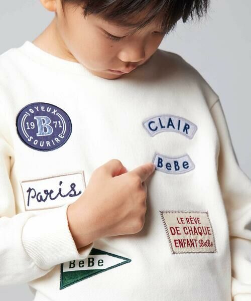 BeBe / べべ スウェット | 裏起毛ペナントワッペントレーナー(90~150cm) | 詳細2