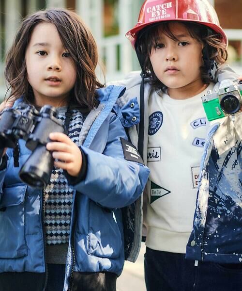 BeBe / べべ スウェット | 裏起毛ペナントワッペントレーナー(90~150cm) | 詳細5