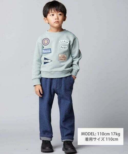 BeBe / べべ スウェット | 裏起毛ペナントワッペントレーナー(90~150cm) | 詳細8