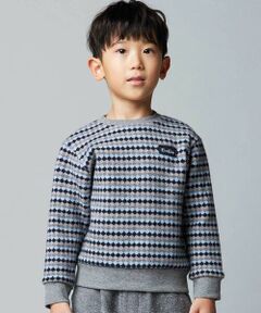 BeBe / べべ ニット・セーター | ダイヤMIXボーダーカットニットプルオーバー(90~150cm)