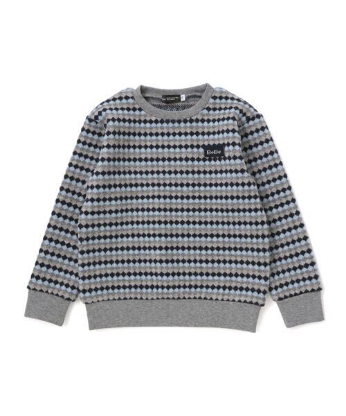 BeBe / べべ ニット・セーター | ダイヤMIXボーダーカットニットプルオーバー(90~150cm) | 詳細7