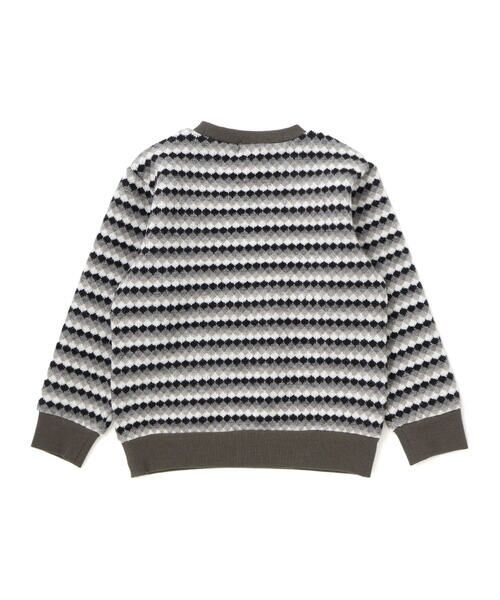 BeBe / べべ ニット・セーター | ダイヤMIXボーダーカットニットプルオーバー(90~150cm) | 詳細10