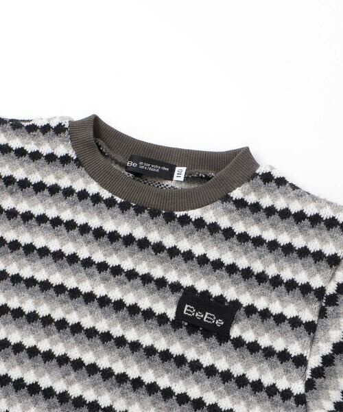 BeBe / べべ ニット・セーター | ダイヤMIXボーダーカットニットプルオーバー(90~150cm) | 詳細11
