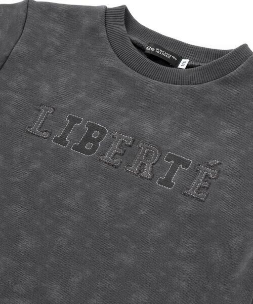 BeBe / べべ スウェット | ムラ染めサイドスナップロゴパッチトレーナー(90~160cm) | 詳細8