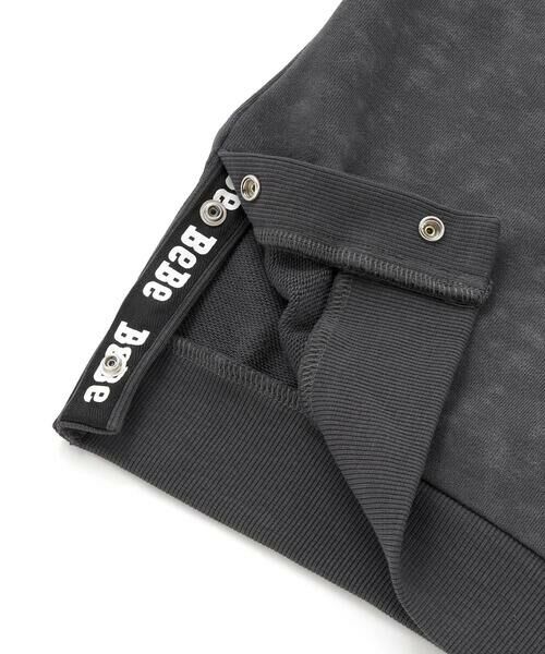 BeBe / べべ スウェット | ムラ染めサイドスナップロゴパッチトレーナー(90~160cm) | 詳細12