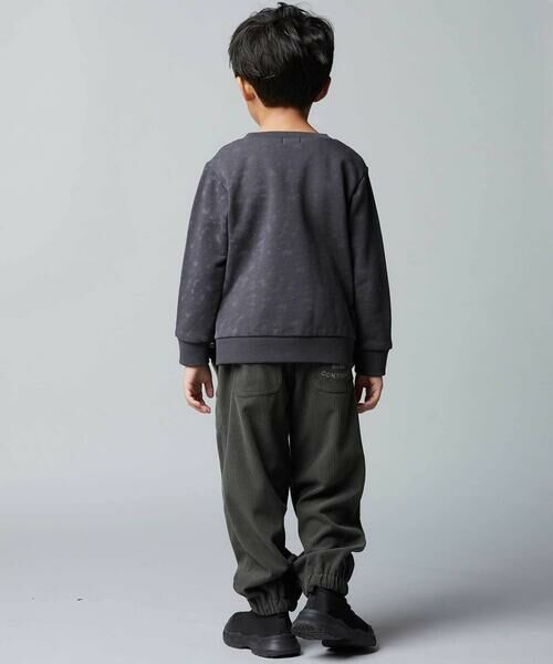 BeBe / べべ スウェット | ムラ染めサイドスナップロゴパッチトレーナー(90~160cm) | 詳細3