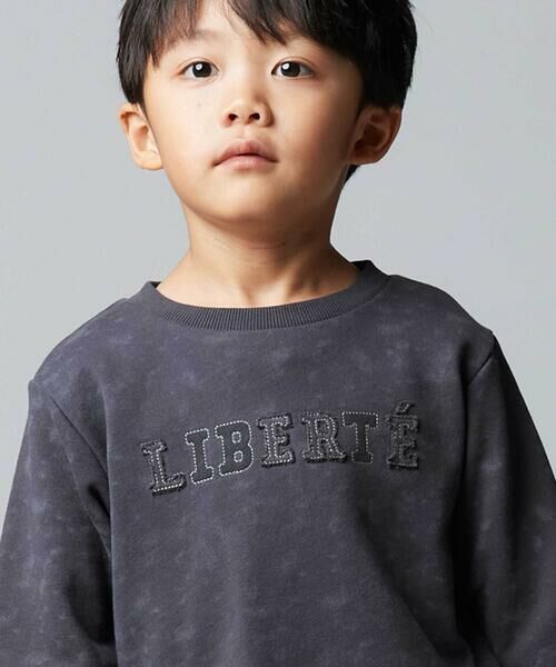 BeBe / べべ スウェット | ムラ染めサイドスナップロゴパッチトレーナー(90~160cm) | 詳細4