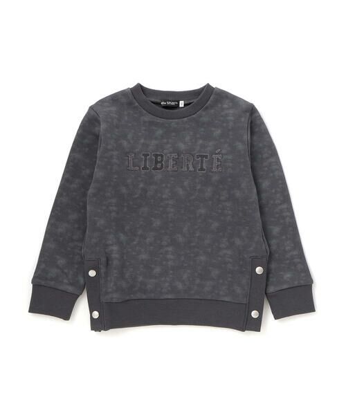 BeBe / べべ スウェット | ムラ染めサイドスナップロゴパッチトレーナー(90~160cm) | 詳細5