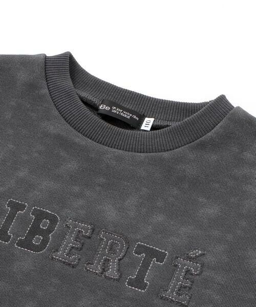 BeBe / べべ スウェット | ムラ染めサイドスナップロゴパッチトレーナー(90~160cm) | 詳細7