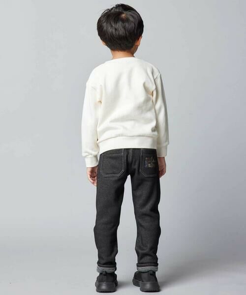 BeBe / べべ デニムパンツ | デニムムートン裏ファーストレートロングパンツ(80~160cm) | 詳細3