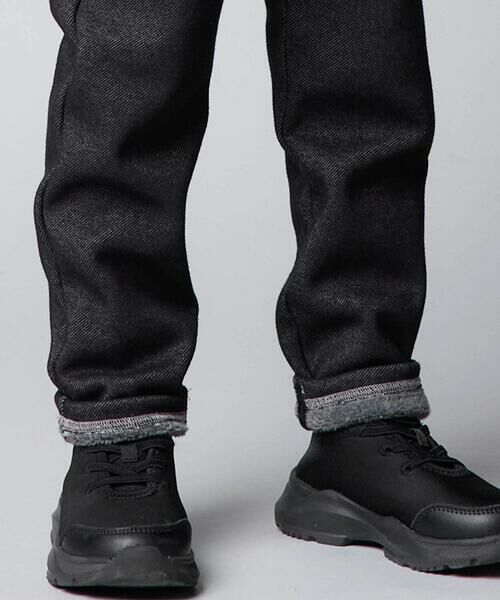 BeBe / べべ デニムパンツ | デニムムートン裏ファーストレートロングパンツ(80~160cm) | 詳細4