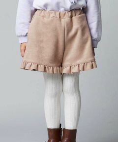 BeBe / べべ ショート・ハーフ・半端丈パンツ | スウェード調裾フリルショートパンツ(90~150cm)