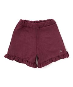 BeBe / べべ ショート・ハーフ・半端丈パンツ | スウェード調裾フリルショートパンツ(90~150cm)
