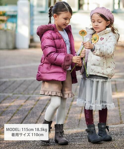 BeBe / べべ ショート・ハーフ・半端丈パンツ | スウェード調裾フリルショートパンツ(90~150cm) | 詳細4