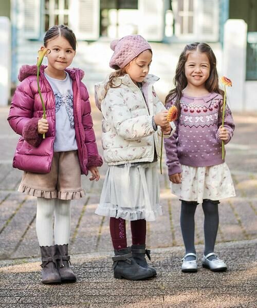 BeBe / べべ ショート・ハーフ・半端丈パンツ | スウェード調裾フリルショートパンツ(90~150cm) | 詳細5