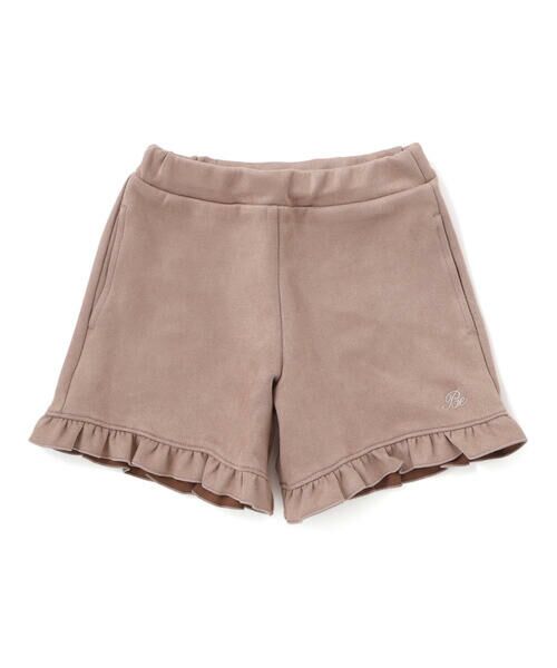 BeBe / べべ ショート・ハーフ・半端丈パンツ | スウェード調裾フリルショートパンツ(90~150cm) | 詳細6